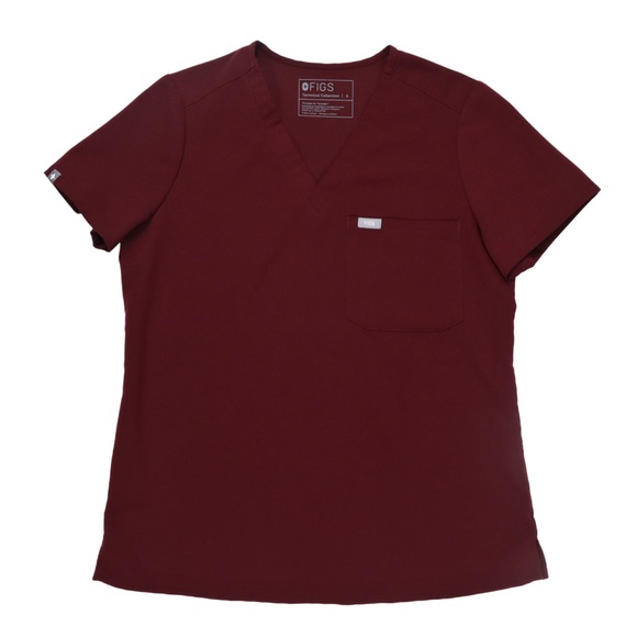 Figs Technical Collection Scrub Set Womens Burgandy Red S/T Catarina & Yola - Picture 10 of 16
